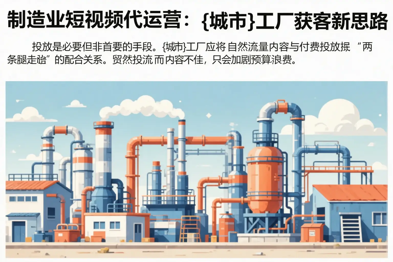 制造业短视频代运营:临淄工厂获客新思路